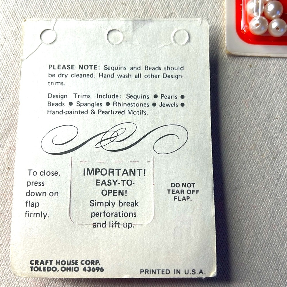 Craft House Sew On lot 5 pkgs- 8mm Round Pearls and Westrim Crafts 3 pkgs 100/10 - Picture 3 of 7